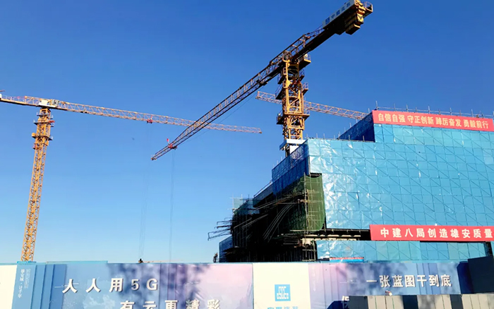 智能领航 | 88858cc永利塔机助建雄安智慧城市产业园